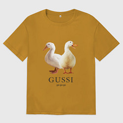 Футболка оверсайз мужская GUSSI Ga-Ga, цвет: горчичный