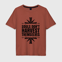 Футболка оверсайз мужская Harvest Themselves, цвет: кирпичный
