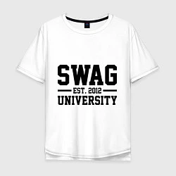 Футболка оверсайз мужская Swag University, цвет: белый