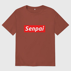 Футболка оверсайз мужская Senpai Supreme, цвет: кирпичный