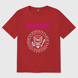 Футболка оверсайз мужская Ramones Boyband, цвет: красный
