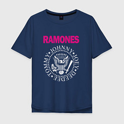 Футболка оверсайз мужская Ramones Boyband, цвет: тёмно-синий