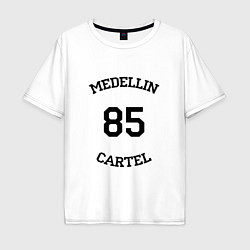 Футболка оверсайз мужская Medellin Cartel 85, цвет: белый