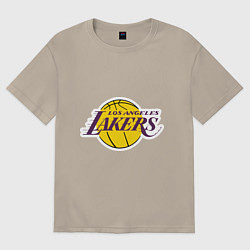 Футболка оверсайз мужская LA Lakers, цвет: миндальный