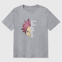 Футболка оверсайз мужская Natsu Quote, цвет: меланж