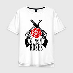 Футболка оверсайз мужская Guns n Roses: guns, цвет: белый
