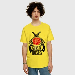 Футболка оверсайз мужская Guns n Roses: guns, цвет: желтый — фото 2