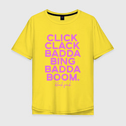 Футболка оверсайз мужская Click Clack Black Pink, цвет: желтый