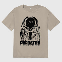 Футболка оверсайз мужская Predator Mask, цвет: миндальный