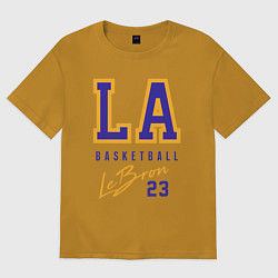 Футболка оверсайз мужская Lebron 23: Los Angeles, цвет: горчичный