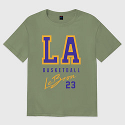 Футболка оверсайз мужская Lebron 23: Los Angeles, цвет: авокадо