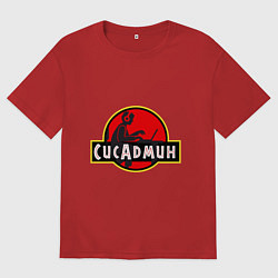 Футболка оверсайз мужская Парк Сисадмина, цвет: красный