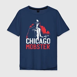 Футболка оверсайз мужская Chicago Mobster, цвет: тёмно-синий