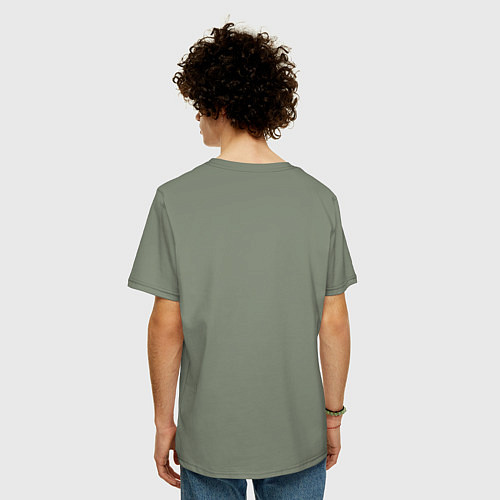 Мужская футболка оверсайз Зрячий филин / Авокадо – фото 4