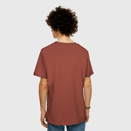 Мужская футболка оверсайз Серега решает все / Кирпичный – фото 4