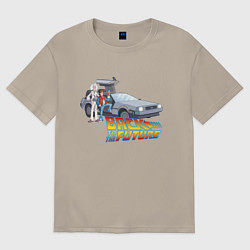 Футболка оверсайз мужская Back to the future, цвет: миндальный