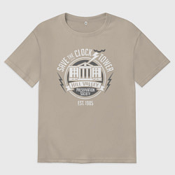 Футболка оверсайз мужская Back to the future 5, цвет: миндальный