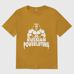 Мужская футболка оверсайз Russian powerlifting