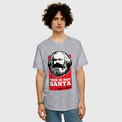 Футболка оверсайз мужская Это не санта, это Карл, цвет: меланж — фото 2