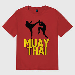 Футболка оверсайз мужская Muay Thai, цвет: красный
