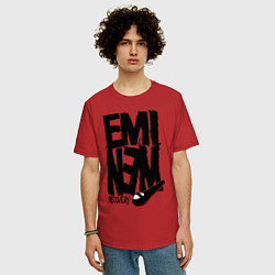 Футболка оверсайз мужская Eminem recovery, цвет: красный — фото 2