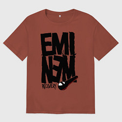 Футболка оверсайз мужская Eminem recovery, цвет: кирпичный
