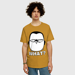 Футболка оверсайз мужская What?, цвет: горчичный — фото 2