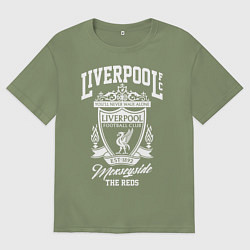 Футболка оверсайз мужская Liverpool: Est 1892, цвет: авокадо