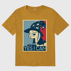 Футболка оверсайз мужская MLP: Yes I Can, цвет: горчичный