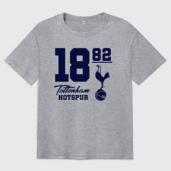 Футболка оверсайз мужская FC Tottenham 1882, цвет: меланж