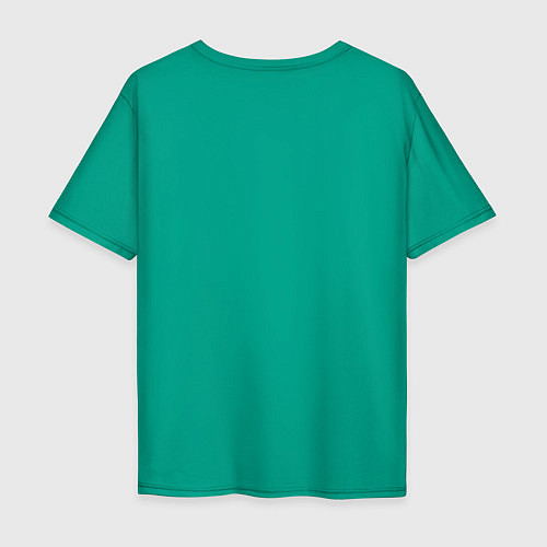 Мужская футболка оверсайз Что за мир / Зеленый – фото 2