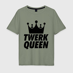 Футболка оверсайз мужская Twerk Queen, цвет: авокадо