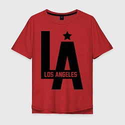 Футболка оверсайз мужская Los Angeles Star, цвет: красный