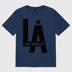 Футболка оверсайз мужская Los Angeles Star, цвет: тёмно-синий
