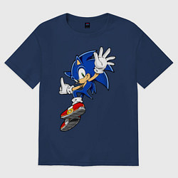 Футболка оверсайз мужская Sonic, цвет: тёмно-синий