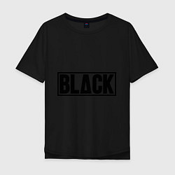 Футболка оверсайз мужская BLACK цвета черный — фото 1