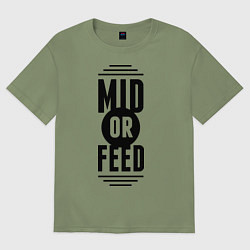 Футболка оверсайз мужская Mid or feed, цвет: авокадо