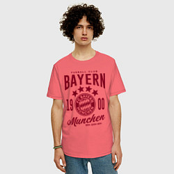 Футболка оверсайз мужская Bayern Munchen 1900, цвет: коралловый — фото 2