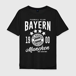 Футболка оверсайз мужская Bayern Munchen 1900, цвет: черный