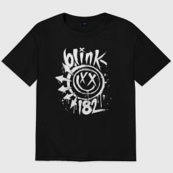 Футболка оверсайз мужская Blink-182: Smile, цвет: черный