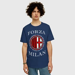 Футболка оверсайз мужская Forza Milan, цвет: тёмно-синий — фото 2