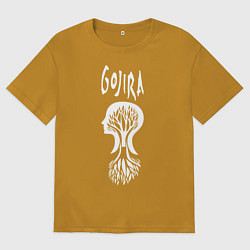 Футболка оверсайз мужская Gojira, цвет: горчичный