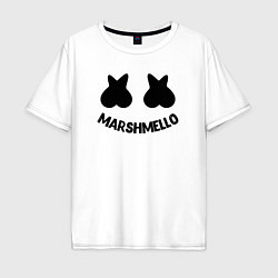 Футболка оверсайз мужская Marshmello, цвет: белый