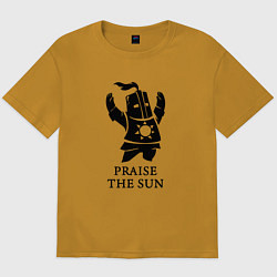 Футболка оверсайз мужская Praise the Sun, цвет: горчичный