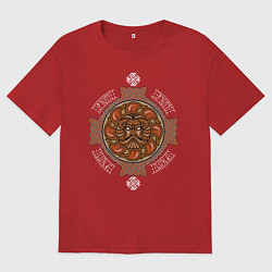 Футболка оверсайз мужская РУСИЧ, цвет: красный