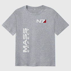 Футболка оверсайз мужская MASS EFFECT N7, цвет: меланж