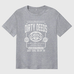 Футболка оверсайз мужская AC/DC: Dirty Deeds, цвет: меланж