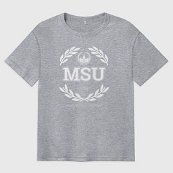 Футболка оверсайз мужская MSU, цвет: меланж