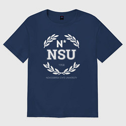 Футболка оверсайз мужская NSU, цвет: тёмно-синий