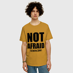 Футболка оверсайз мужская Not Afraid, цвет: горчичный — фото 2